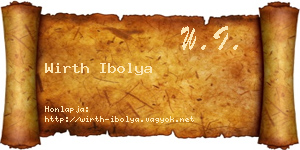 Wirth Ibolya névjegykártya