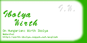 ibolya wirth business card